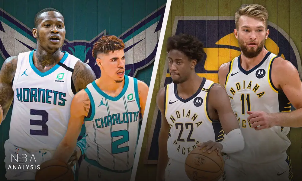 Indiana Pacers, Charlotte Hornets, Domantas Sabonis, LaMelo Ball, Terry Rozier, Caris LeVert, NBA Playoffs