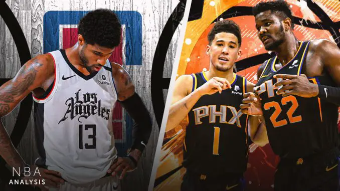 Phoenix Suns, LA Clippers, Paul George, Devin Booker, Deandre Ayton, NBA Playoffs