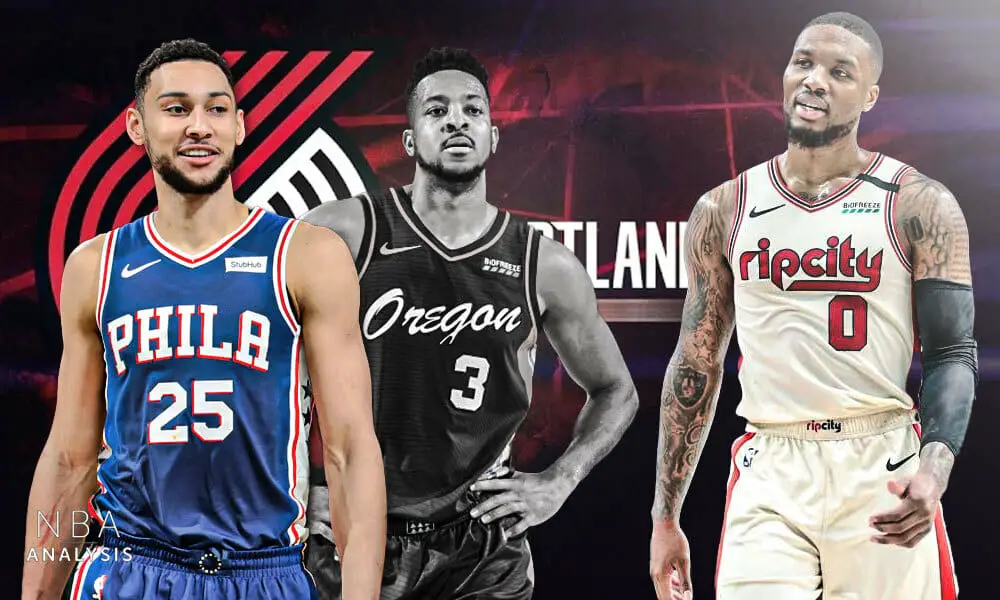 Damian Lillard, Ben Simmons, CJ McCollum, Portland Trail Blazers, Philadelphia 76ers, NBA Trade Rumors