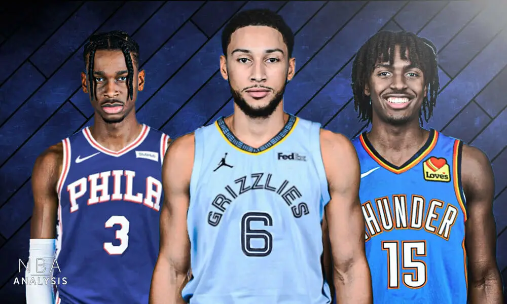 Ben Simmons, Philadelphia 76ers, Ben Simmons, Memphis Grizzlies, Shai Gilgeous-Alexander, Oklahoma City Thunder, Tyrese Maxey