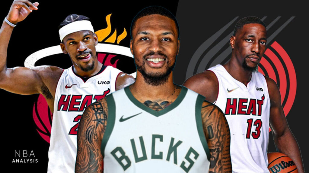 Jimmy Butler, Bam Adebayo, Damian Lillard, Miami Heat, Portland Trail Blazers, NBA trade rumors