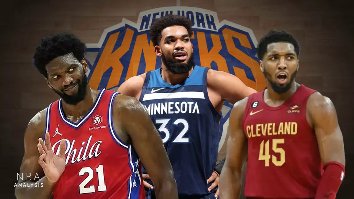 Joel Embiid, Karl-Anthony Towns, Donovan Mitchell, New York Knicks, NBA trade rumors